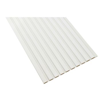 Lamele ścienne Biały — 46×275 cm, biała płyta HDF, moduł łączący