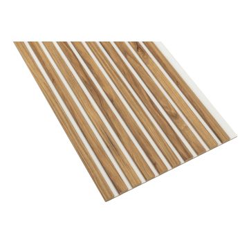 Lamele ścienne Dąb Catania — 46×275 cm, biała płyta HDF, moduł łączący
