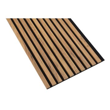 Lamele ścienne Dab-Craft-Złoty — 46×275 cm, czarny filc, moduł łączący