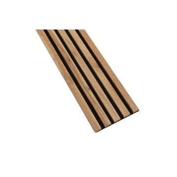 Lamele ścienne Dąb Wotan — 21×275 cm, czarny filc, moduł startowy/kończący