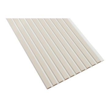 Lamele ścienne Kaszmir — 46×275 cm, biała płyta HDF, moduł łączący