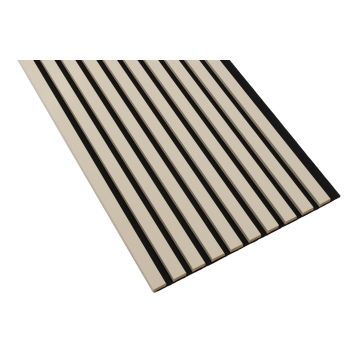 Lamele ścienne Kaszmir — 46×275 cm, czarna płyta HDF, moduł łączący