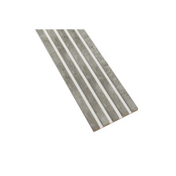 Lamele ścienne Loft — 21×275 cm, biała płyta HDF, moduł startowy/kończący