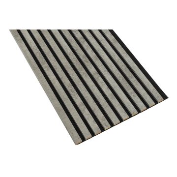 Lamele ścienne Loft — 46×275 cm, czarny filc, moduł łączący