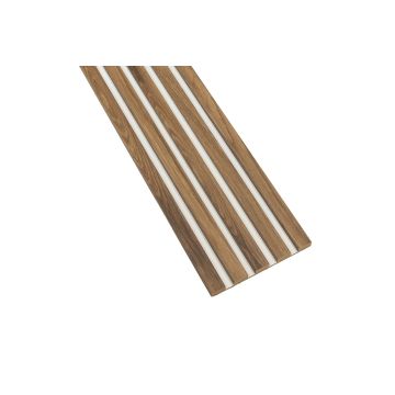 Lamele ścienne Dąb Velencia — 21×275 cm, biała płyta HDF, moduł startowy/kończący