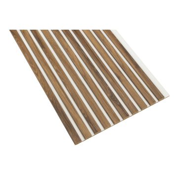 Lamele ścienne Dąb Velencia — 46×275 cm, biała płyta HDF, moduł łączący