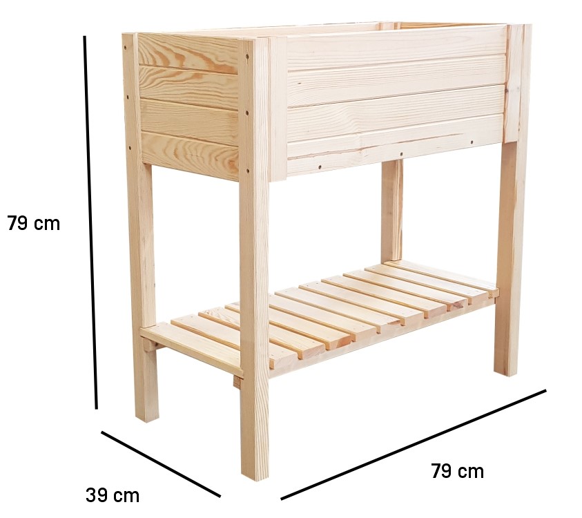 Wymiary kwietnika 79×39×79 z półką