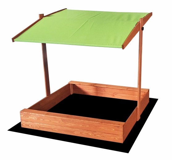 Piaskownica 120 SLIM z zielonym daszkiem SunWood